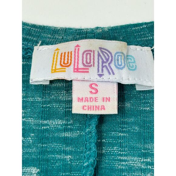 Lularoe Long Cardigan Sweater Women SZ SM Runs Lg Duster Comfy Heather Aqua - Picture 3 of 6